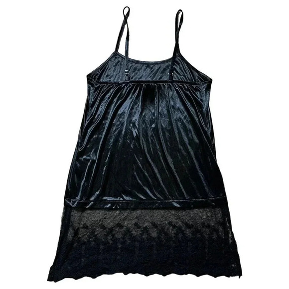 CHARLIE PAIGE Camisole Cami Lace Extender Tank Top Black Satin Size Small - Picture 4 of 6